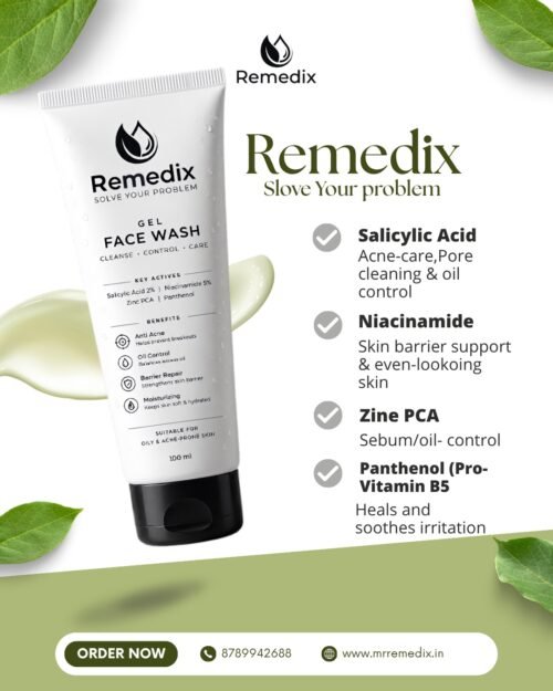 ACNE CONTROL FACE WASH Salicylic Acid + Niacinamide + Zinc PCA